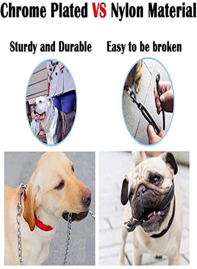 Pups&Pets Dog Metal Chain Leash Silver Heavy Weight, Dogs Leash Chain, Heavy Duty Dog Chain with Heavy Hook (L - 60inch) for Puppy and Medium Dogs - Image 3